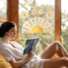 HDGSAFD 1 Set Sun Window Stickers, Colourful Window Stickers, Window