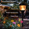 Solar Path Lights Outdoor Waterproof - Realistic Flickering LED Flame,