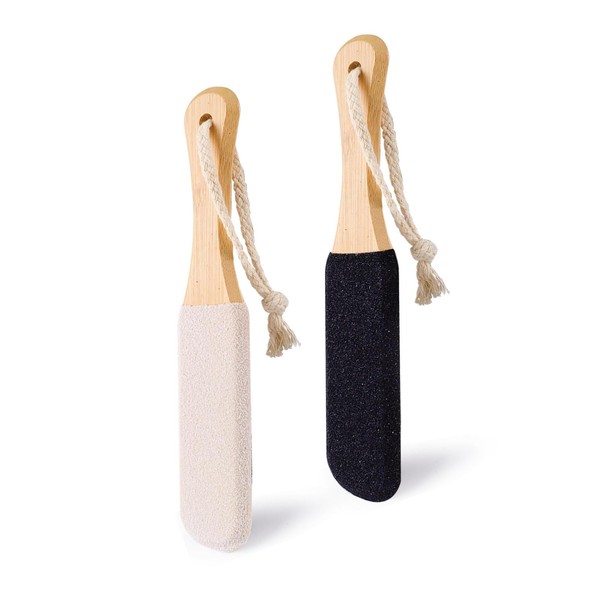 2 pcs Wooden Handle Foot File Foot Pumice, Best care