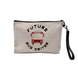 Tasche aus Leinen – Future Bus Driver Job Passion – Kosmetiktasche aus Leinen in Leinenoptik – Geldbörse – 15 x 10 cm, leinen, 23.5 x 15 cm, Kosmetiktasche
