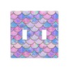 Purple Mermaid Light Switch Cover Decorative 2 Gang Double Toggle
