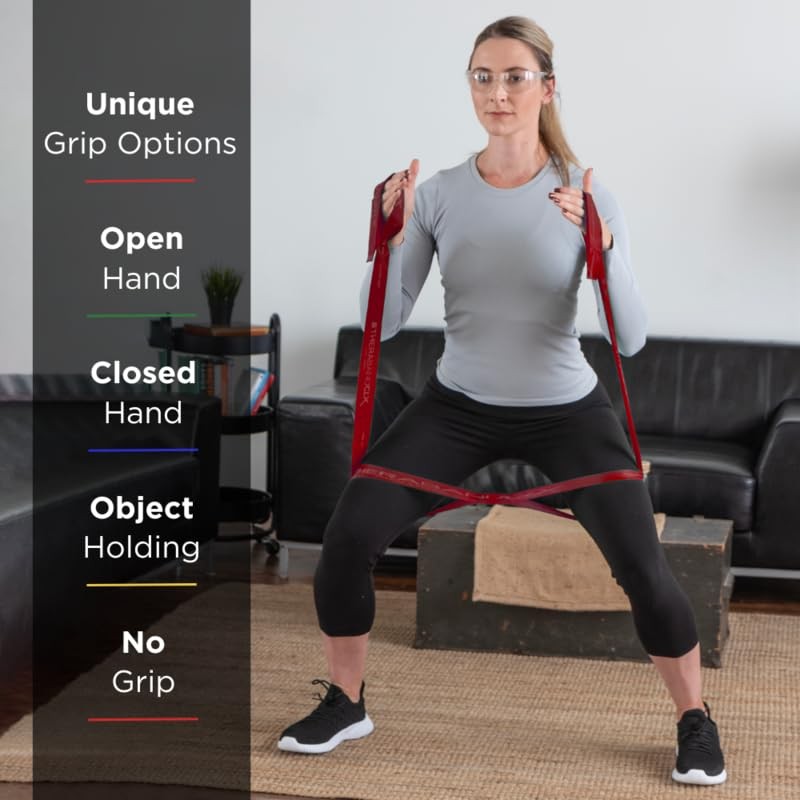 Theraband, CLX 5' Pre-Cut - Red, Medium