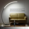 NUÜR Arc Floor Lamp, 67" Tall Black Gold LED Modern