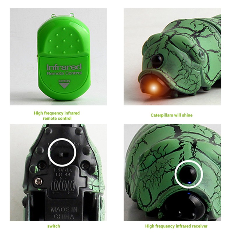 Infrared Caterpillar Toy Remote Control Realistic Caterpillar Cartoon Insect Toy