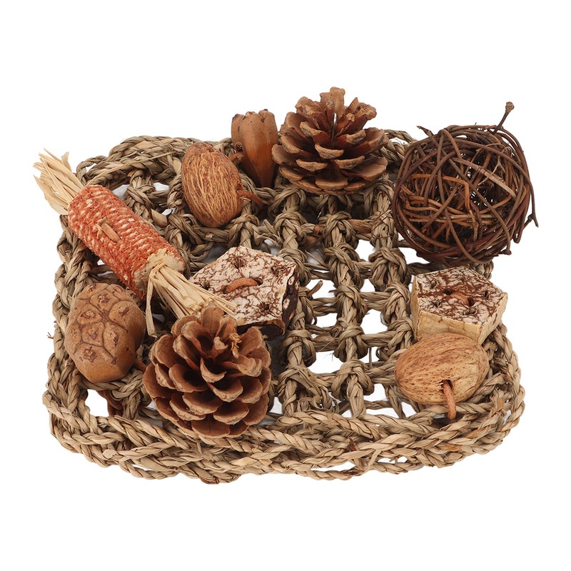 Bird Climbing Net Rattan Ball Pine Cone Corn Cob Nuts