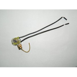 Single Pole ON/OFF Ceiling Fan Light Pull Chain Switch Brass
