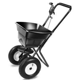 CAAP DRIVEN 36KG/29L Capacity Walk-Behind Broadcast Spreader, Residential Farm Seeder with Wheels for Seeding, 80lb Garden Tool CAAP-TOLS-SPD-BK