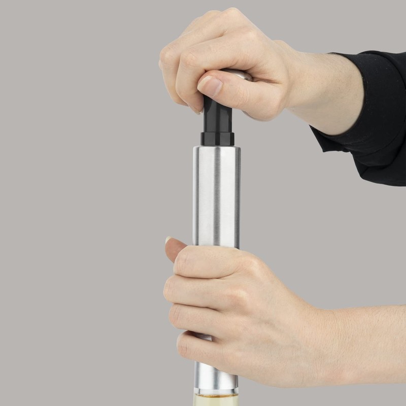 LES PETITS CHAMPS WOM440 Manual Vacuum Pump, Wine Storage Up