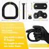 4-Pack 1/2-Inch Heavy Duty Bolt-On Forged D-Ring Shackles - 12,000Lbs