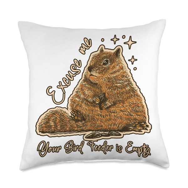 Your Bird Feeder Is Empty Throw Pillow