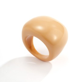 DATOA 2Pcs Multicolor Resin Chunky Rings for Women Y2K Acrylic Resin Rings Minimalist Knuckle Finger Rings Jewelry-B