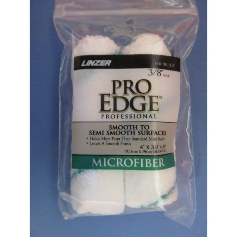 Linzer Pro Edge Microfiber Paint Roller Cover 3/8 NAP x
