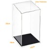 TOCHUN Acrylic Clear Display Case with Black Base,15 x 15