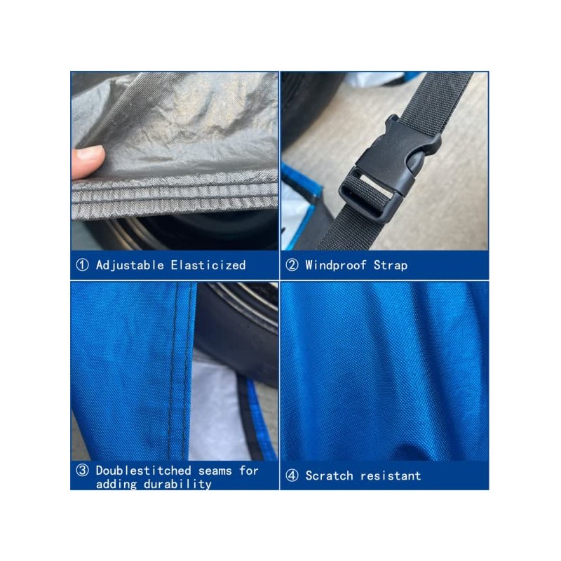 MORNYRAY Tire Covers 4 Pack,Waterproof Anti-UV Snow Sun Rain Tire