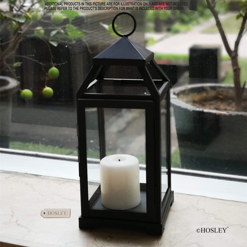 Hosley 14 Inch High Large Clear Glass Iron Classic Style