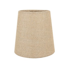 Meriville Set of 5 Natural Burlap Clip On Chandelier Lamp Shades, 3.5-inch by 4.5-inch by 4.5-inch