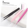 Mikinona 3pcs Dual Ended Nail Tweezers Versatile Press Head Tweezers