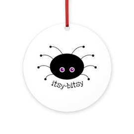 CafePress Itsy Bitsy Spider Round 4" MDF Holiday Ornament