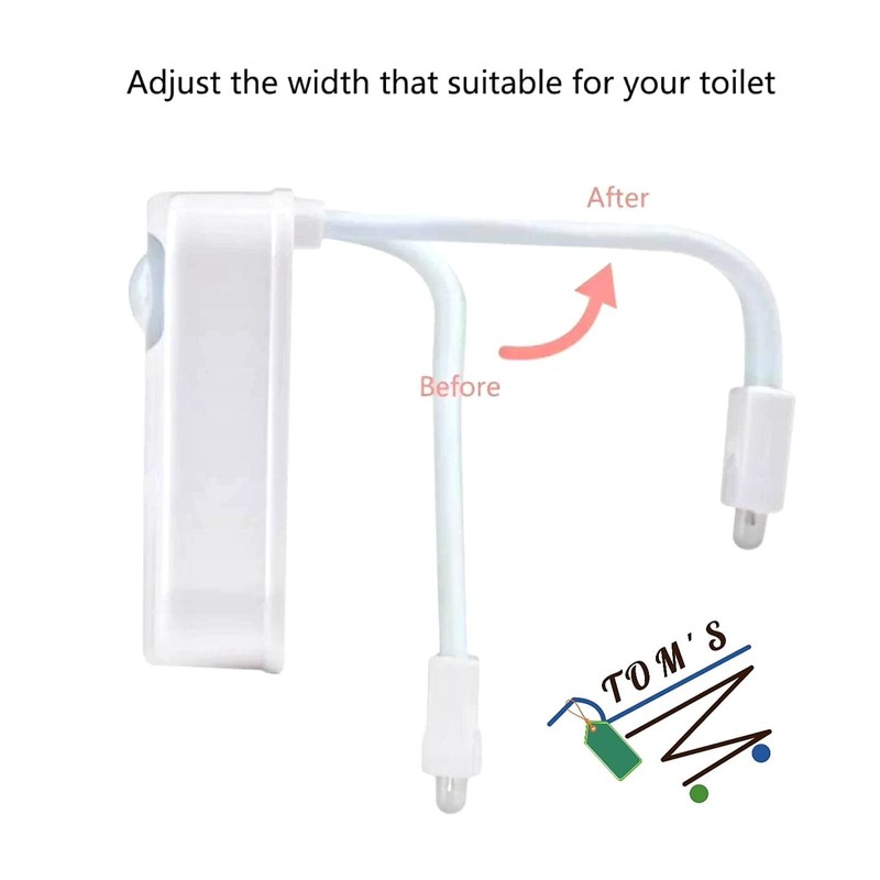 TOM'S Toilet Light, Toilet Night Light Motion Sensor Inside Toilet