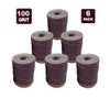 Ready-to-Wrap Sandpaper Rolls | 100 Grit | 6 Pack |