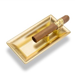 CIGARLOONG Cigar Ashtray, Single Slot Metal Cigar Holder,Vintage Ashtray for Cigar Lovers