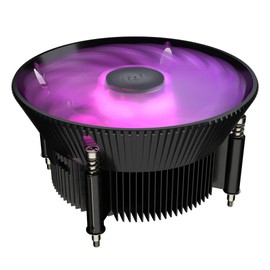 Cooler Master i71C RGB Intel Low-Profile CPU Air Cooler, Anodized Black Aluminum Fins, Copper Insert Base, MF120 RGB Lighting Fan for Intel LGA1200/115X Desktop