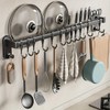 AmoiChic Adhesive Wall Mounted Pot Pan Rack, Kitchen Wall Mounted