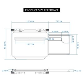 Car Trays For Eating-Food-Office, 14 Inch Car Laptop Mount Stand Desk, Car Desk For Passenger Seat, Steering Wheel Table|Universal For Truck,Van,Car,SUV