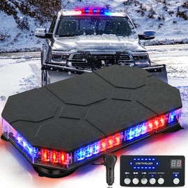 Nilight 42 LED Roof Top Strobe Lights Hazard Emergency Safety Warning Flashing Light Bar w/Control Panel Magnetic Mount 12V 24V Car Truck Tractor Snow Plow Construction Vehicles