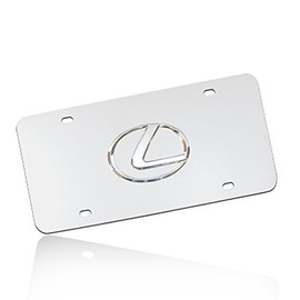 LEXUS Au-Tomotive Gold Logo Chrome on Chrome License Plate
