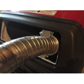 GenExhaust compatible with Honda EU3000iS Generator 1-1/2" steel exhaust extension 8 foot length