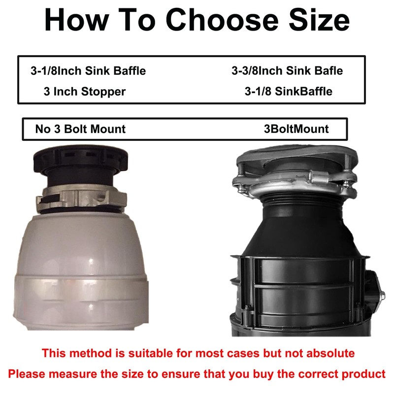 Anglepingping 2pcs 3 3/8" Garbage Disposal Sink Baffle QCB-AM Splash