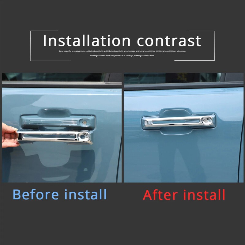 autotrim000 Chrome Exterior Door Handle Cover Trim Accessories For Ford