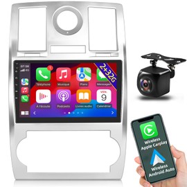 Android Car Stereo for Chrysler 300C 300 2004-2011 with Wireless Apple Carplay and Android Auto, 2+32G 9 Inch Touchscreen Radio, DSP/Multiple UI/GPS/WiFi + AHD Backup Camera