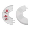 GWYAN 2 Pack Wall Split Flange ABS Round Escutcheon Plate