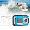 Waterproof Digital Camera,Full HD 2.7K 48MP 10ft Underwater Camera Dual