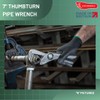 Footprint Adjustable Pipe Wrench - 7 Inch Heavy Duty Strong