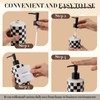 2 Pack Checkered Bathroom Soap Dispenser with 6 Waterproof Labels