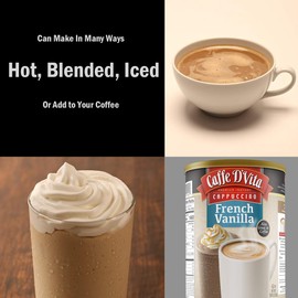 Caffe D’Vita French Vanilla Cappuccino 3 lb. can (48 oz.)