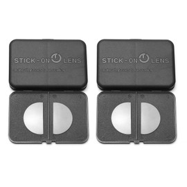 OKH Stick-on Bifocal Lenses, Convert Sunglasses, Goggles, or Glasses into Magnified Readers, Reusable, No Water Needed,2 Pack,+2.5