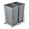 VEVOR Pull-Out Trash Can, 50 QT x2 Double Under Mount