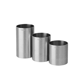 Home Bar Professional Stainless Steel Spirit Measures Set of 3-25ml 35ml 50ml Pub Restaurant Trade Quality (SS)