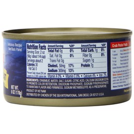 Chicken of the Sea Crab, White, 6-Ounce Packages (Pack of 12)