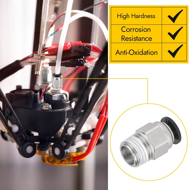 PC4-M10 Plug, PC4-M10 Pneumatic Connector, PTFE Tube Quick Push Fitting