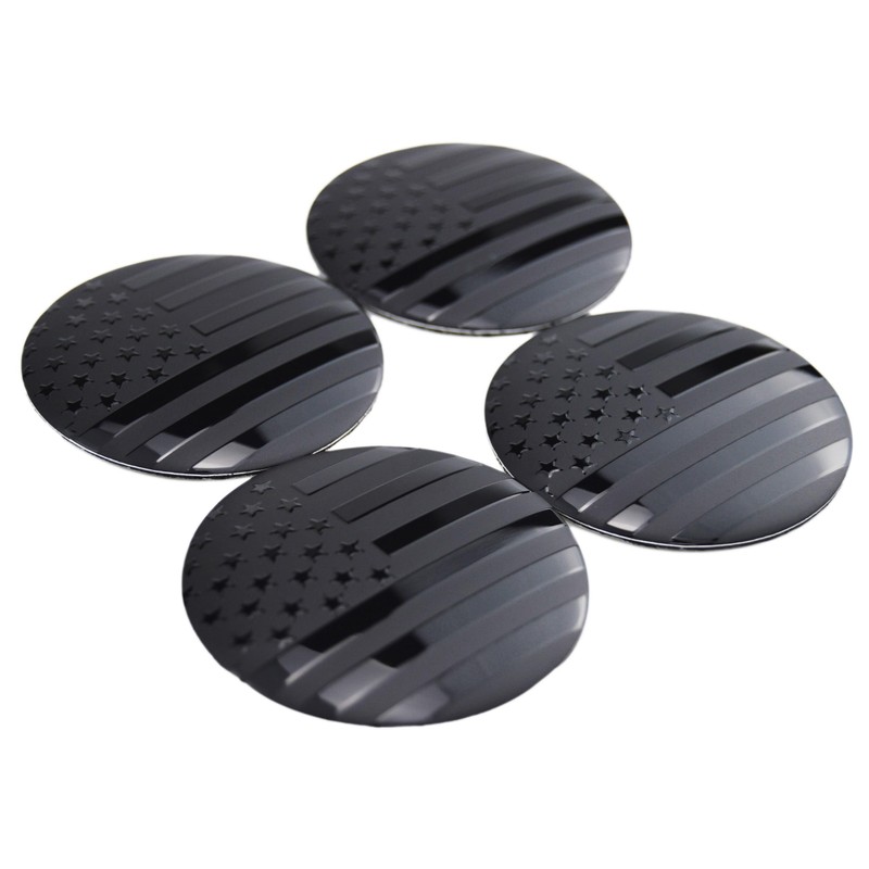 4X 56.5mm=2.24 inches American Flag Wheel Hub Center Cap Emblem
