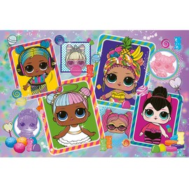 Trefl 53016 Puzzle Glitter 70 Pieces, Comfortable Box with Handle, Glitter Puzzle for Little Suprise Fans, Fun for Children from 4, Colourful L.O.L. Dolls