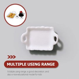 Totority 1set Desktop Miniature Food Set Tiny Food Kitchen Accessories Adorable Coffee Cup Tray Model for Dollhouses Miniature Crafts for Mini House Enthusiasts