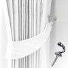 SUL Curtain Hold Tie Backs Chrome Hooks, U Shaped Wall