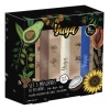 Pack X3 Máscaras Pestañas 10 Aceites Negra Café Azul Yuya