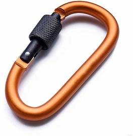 D-Ring Carabiners Twist Locking Carabiner Hiking Clips with Screw Gate Lock for Outdoor Fishing Traveling Not for Climbing